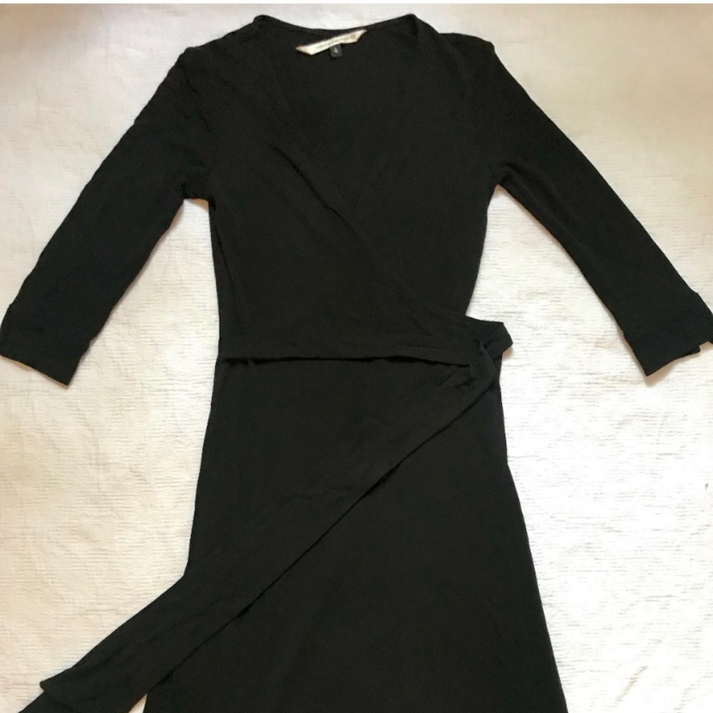 Diane Von Furstenberg Black Wrap Dress